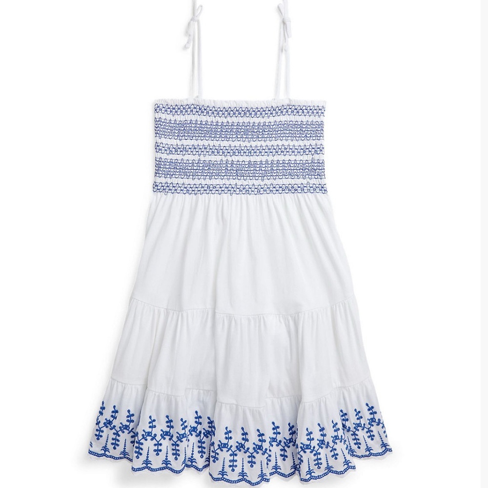 Polo by Ralph Lauren White and Blue Dress NEW size 5